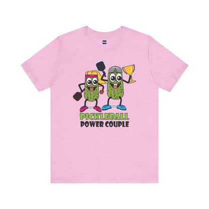 Pickleball Power Couple Tee - Fun Unisex Jersey Short Sleeve T-Shirt for Sports Lovers