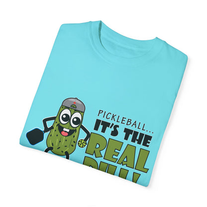 Pickleball T-Shirt - It's the Real Dill! Unisex Garment-Dyed Tee