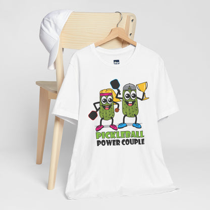 Pickleball Power Couple Tee - Fun Unisex Jersey Short Sleeve T-Shirt for Sports Lovers