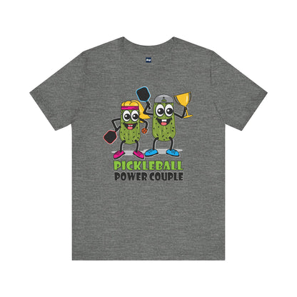 Pickleball Power Couple Tee - Fun Unisex Jersey Short Sleeve T-Shirt for Sports Lovers