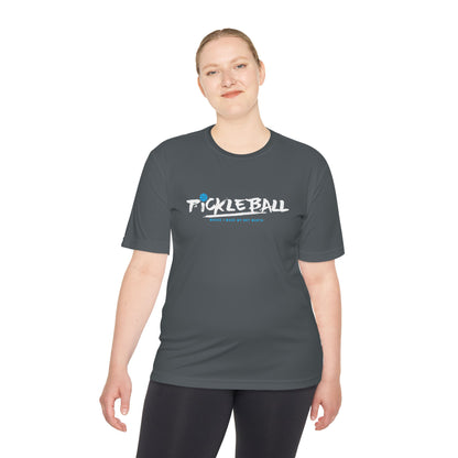 Unisex Moisture Wicking Tee - 'Pickleball Where I Make My Net Worth'