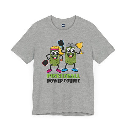 Pickleball Power Couple Tee - Fun Unisex Jersey Short Sleeve T-Shirt for Sports Lovers