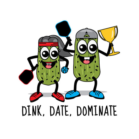 Funny Dink Date Dominate Unisex Short Sleeve Tee - Cute Cactus Design T-Shirt