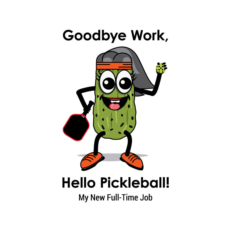 Funny Pickleball Tee - Goodbye Work, Hello Pickleball! Unisex Tri-Blend Crew Shirt