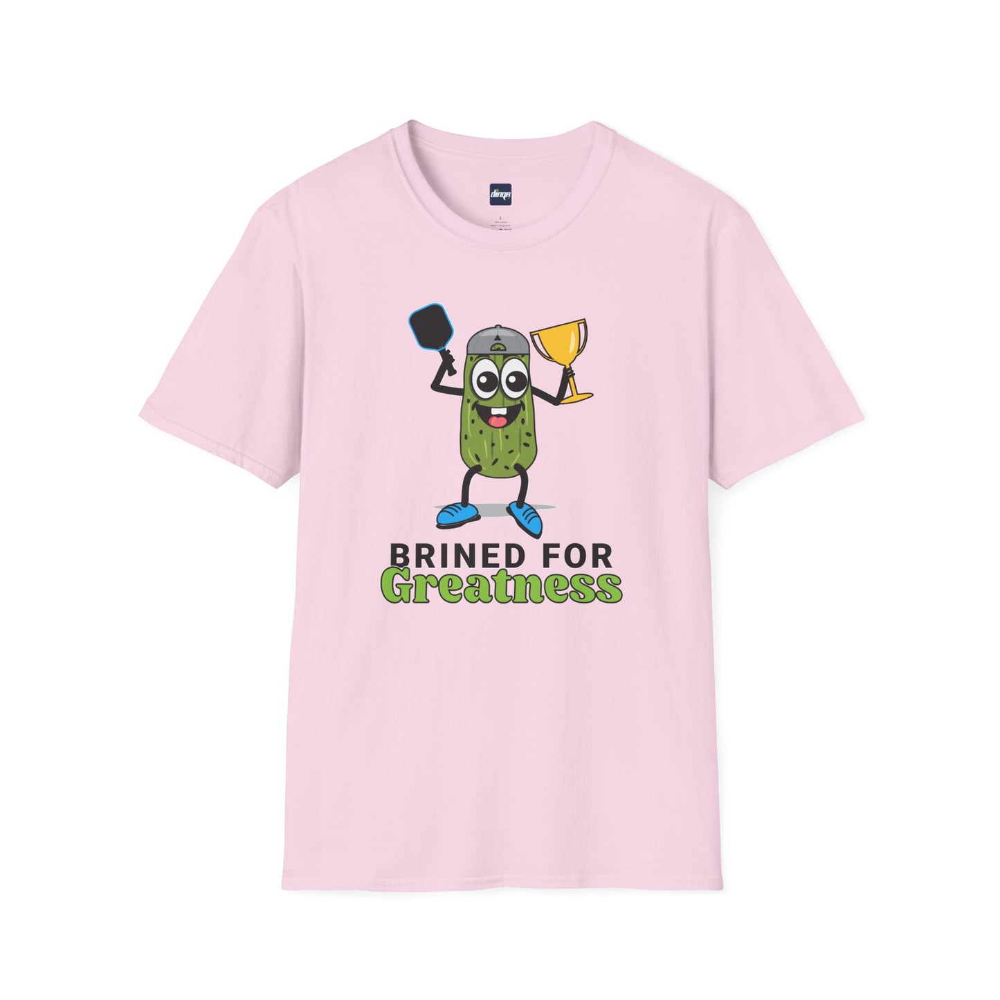 Brined for Greatness Unisex Softstyle T-Shirt - Fun Pickle Design for Picklers