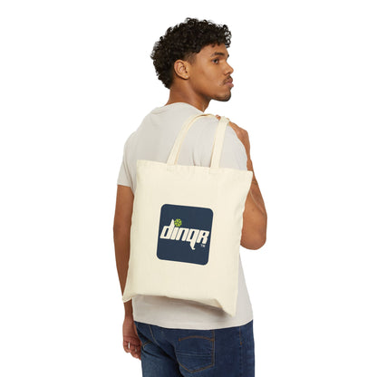 Eco-Friendly Cotton Canvas Tote Bag with DINQR Logo - Perfect for Shopping & Everyday Use