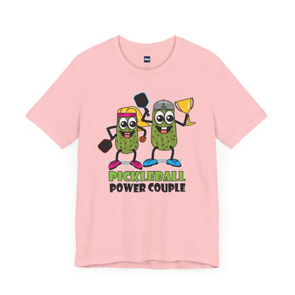 Pickleball Power Couple Tee - Fun Unisex Jersey Short Sleeve T-Shirt for Sports Lovers