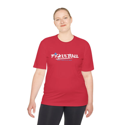 Unisex Moisture Wicking Tee - 'Pickleball Where I Make My Net Worth'