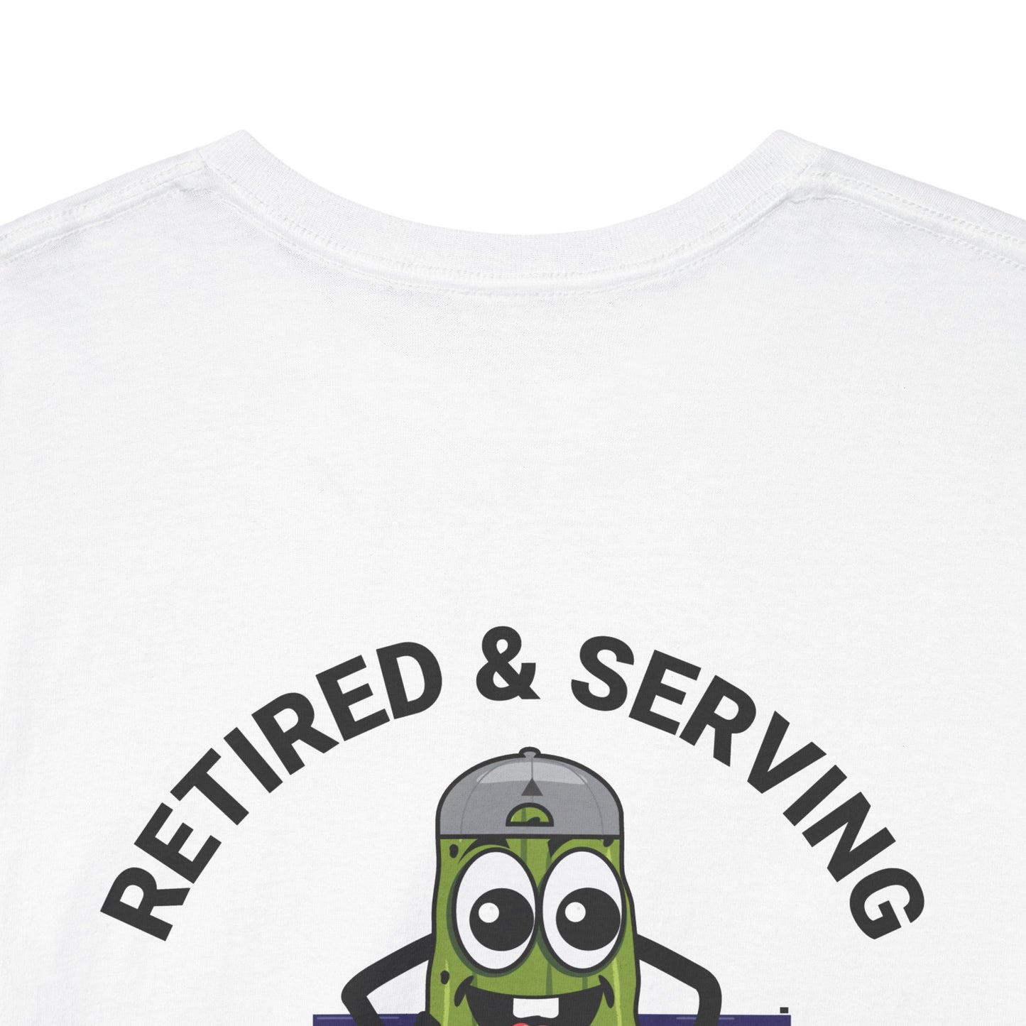 Funny Pickleball Tee - 'Retired & Serving' Graphic Unisex Heavy Cotton T-Shirt