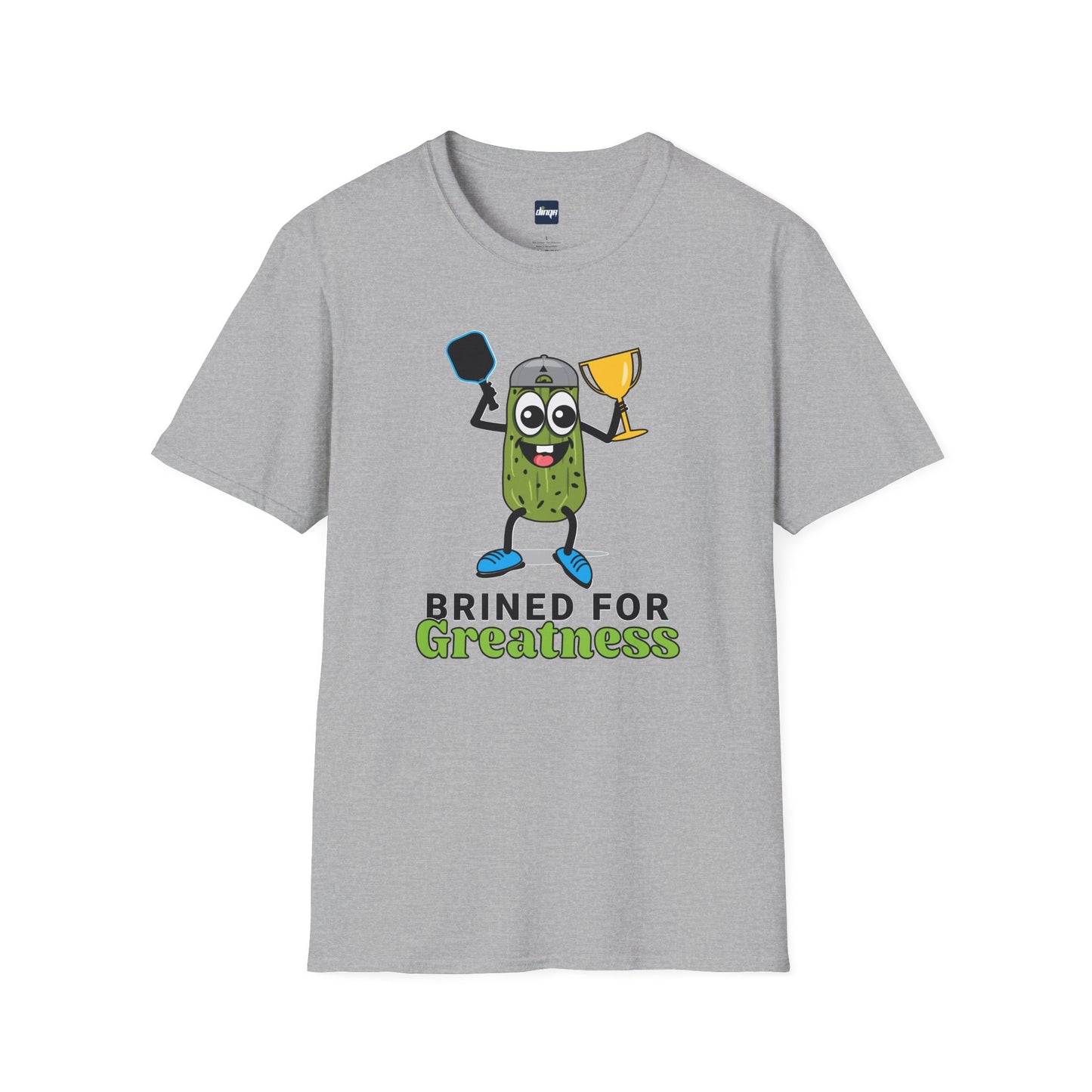 Brined for Greatness Unisex Softstyle T-Shirt - Fun Pickle Design for Picklers