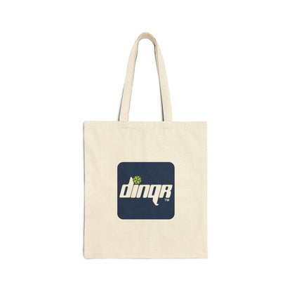 Eco-Friendly Cotton Canvas Tote Bag with DINQR Logo - Perfect for Shopping & Everyday Use