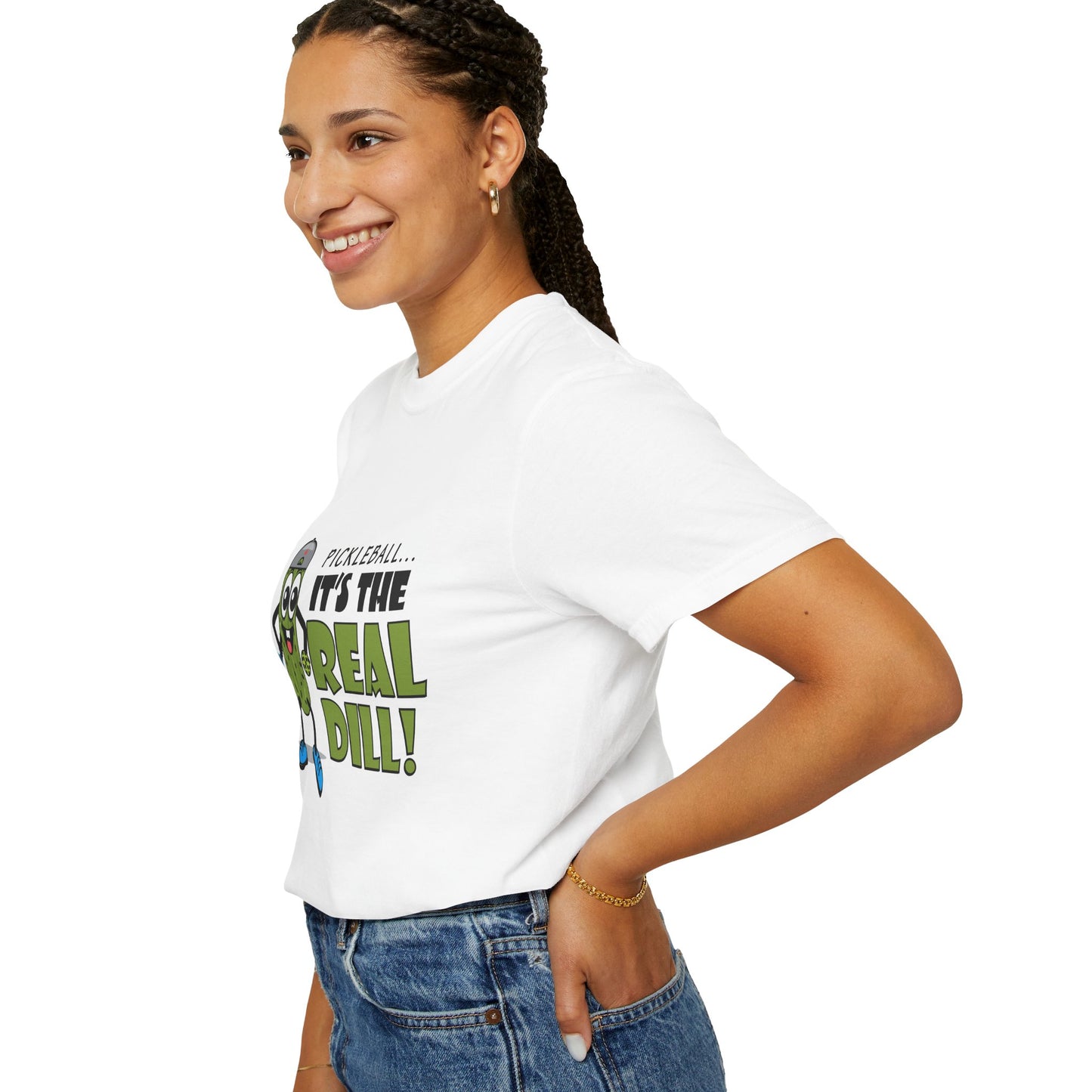 Pickleball T-Shirt - It's the Real Dill! Unisex Garment-Dyed Tee