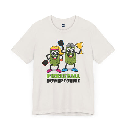 Pickleball Power Couple Tee - Fun Unisex Jersey Short Sleeve T-Shirt for Sports Lovers