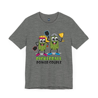 Pickleball Power Couple Tee - Fun Unisex Jersey Short Sleeve T-Shirt for Sports Lovers