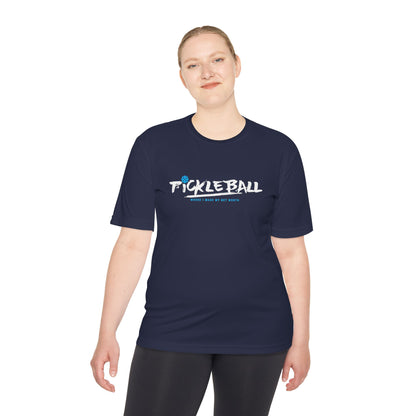 Unisex Moisture Wicking Tee - 'Pickleball Where I Make My Net Worth'