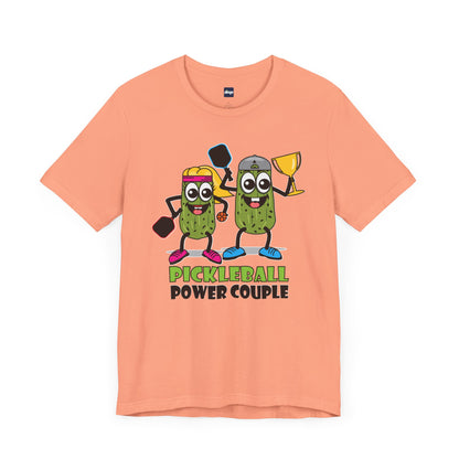 Pickleball Power Couple Tee - Fun Unisex Jersey Short Sleeve T-Shirt for Sports Lovers