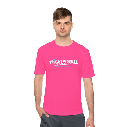 Unisex Moisture Wicking Tee - 'Pickleball Where I Make My Net Worth'