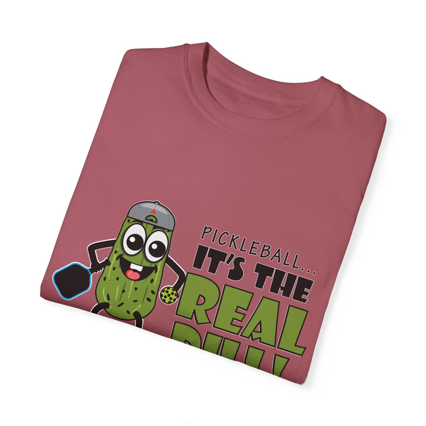 Pickleball T-Shirt - It's the Real Dill! Unisex Garment-Dyed Tee